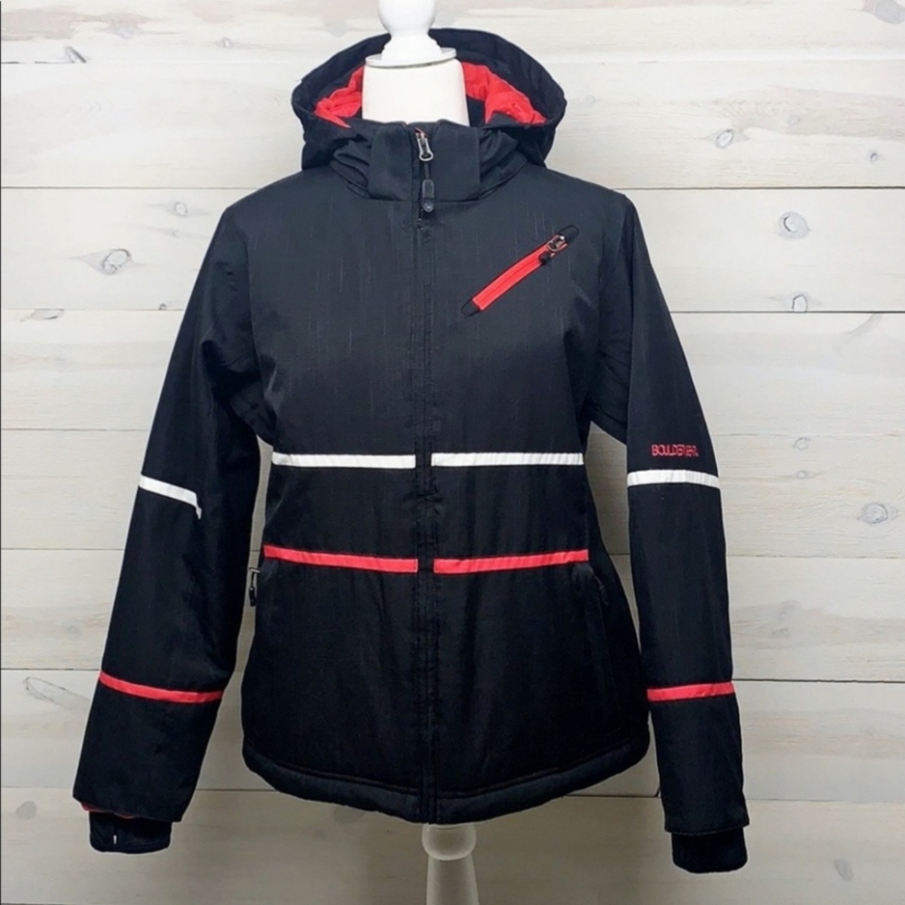 Ski, snowboard winter jacket black and pink